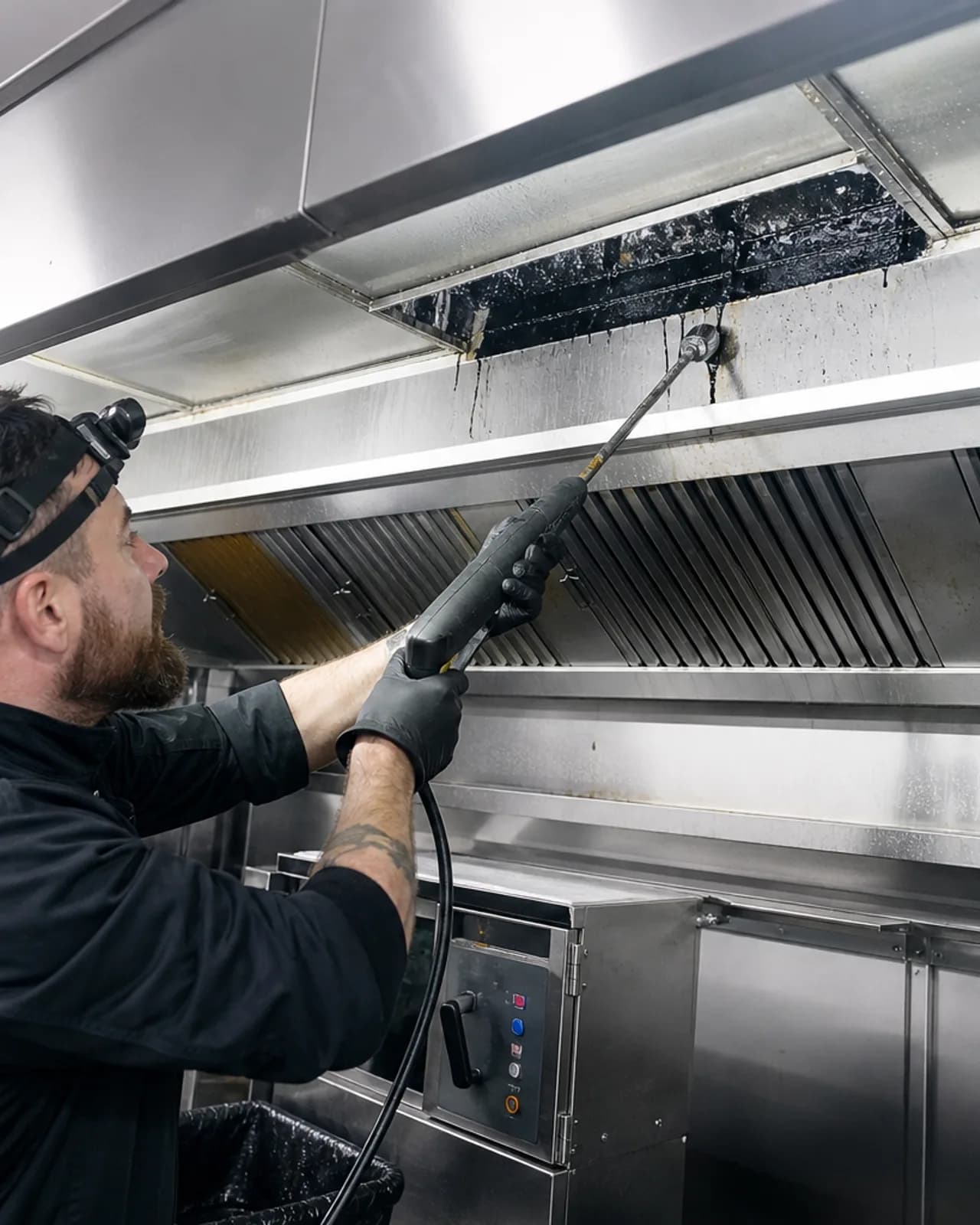 Vetkanaalreiniging in professionele keuken